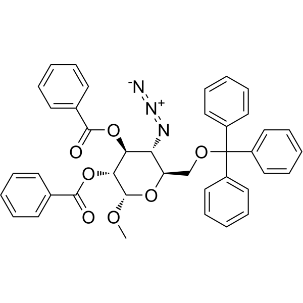Methyl 4-Azido-2,3-di-O-benzoyl-4-deoxy-6-O-trityl-α-D-glucopyranoside 26511-50-2